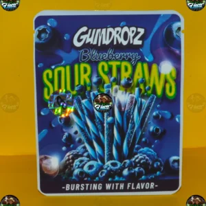 Blueberry Sour Straws GUMDROPZ