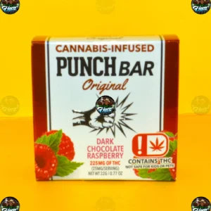PUNCH BARS DARK CHOCOLATE RASPBERRY 225MG